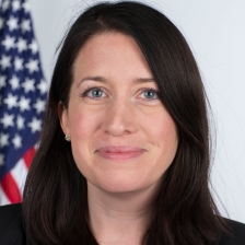 Caitlin Hayden, War Crimes spokesperson 