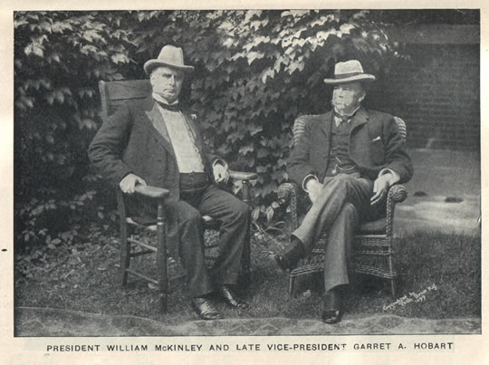President William McKinley with Vice President Garret A. Hobart
